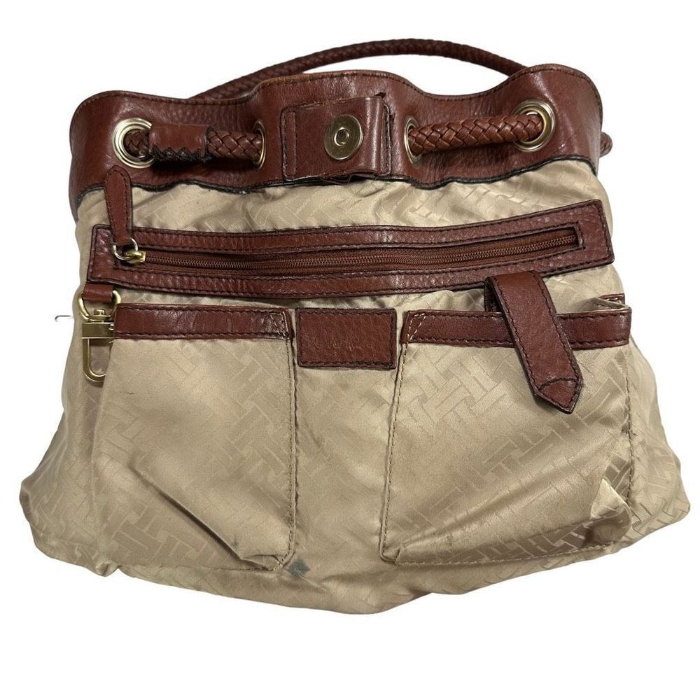 Cole Haan Brown Leather Draw Strap Denny Bag - Picture 6 of 16